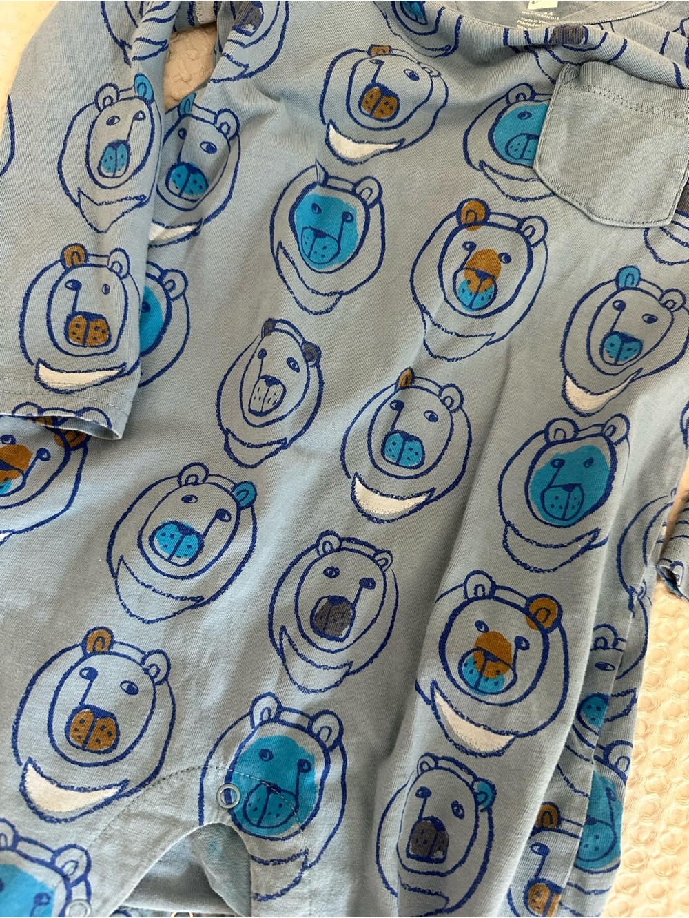 Tea Collection Bear Rompers 18-24 mo - Picture 6 of 7